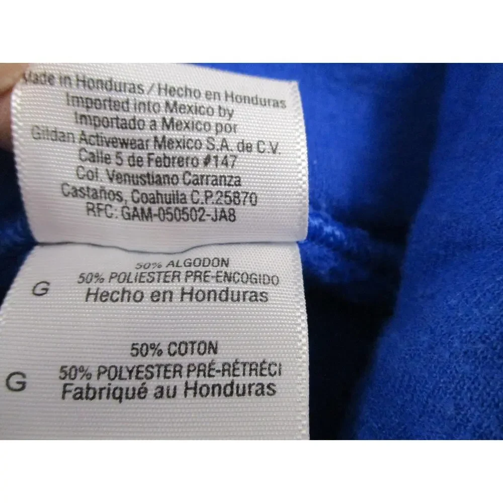 New York Giants Sweatshirt Mens Large Blue NFL Football Super Bowl XLVI Hoodie - Picture 5 of 9